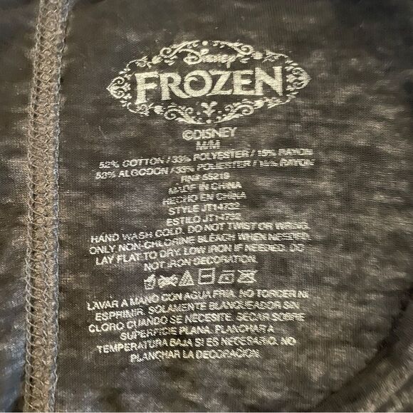 Disney Frozen Olaf Sheer Tee Shirt Top Size M - Picture 3 of 3